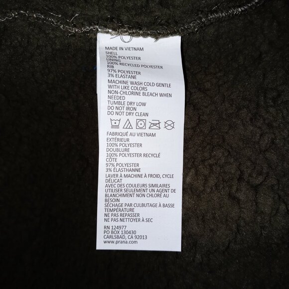 Prana Esla Hooded Half Zip Small Green Pullover Jacket - Picture 10 of 11